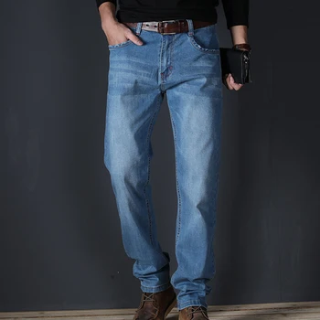 Высококачественные джинсы, мужская европейская станция 2023, прямые, большие размеры, простые брендовые джинсовые брюки