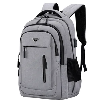 Рюкзак большой емкости, Мужские рюкзаки для ноутбуков, Оксфордские черные однотонные школьные сумки, Подростковый рюкзак для студентов колледжа