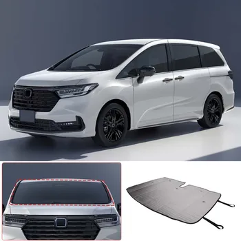 Для Honda Odyssey 2015-2023 Алюминиевая фольга Серебристого цвета Переднее стекло автомобиля Солнцезащитный Козырек Аксессуары для защиты салона автомобиля