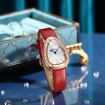 Модные женские часы с календарем, водонепроницаемые кварцевые часы с бриллиантами