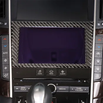 Для Infiniti Q50 Q50L Q60 2015-2022 мягкая Автомобильная Консоль из углеродного волокна, Рамка Экрана GPS-навигации, накладка, наклейка, автомобильные аксессуары