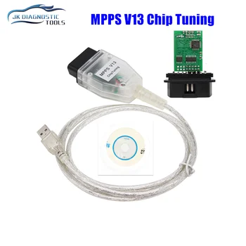 Профессиональный MPPS V13.02 V13 K CAN Flasher для чип-тюнинга программатора ECU MPPS V13 Автомобильный диагностический кабель для Audi/Ford