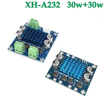 Плата цифрового аудиоусилителя XH-A232 класса D Мощностью 30 Вт * 2 модуля усилителя звука высокой четкости, источник питания 12-24 В