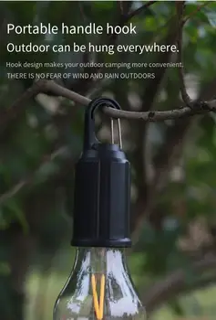 Портативный фонарь для кемпинга, светильник для палатки, светодиодная аварийная лампа, водонепроницаемый USB перезаряжаемый для походов на открытом воздухе и рыбалки, подвесной светильник