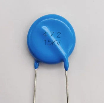 10ШТ Высоковольтный керамический конденсатор с синим свинцом 15 КВ 472 К 4700 пф, керамический конденсатор для рентгеновского оборудования