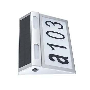 Светодиодный индикатор с номерами солнечных домов, 3 режима освещения, настенный автоматический светильник для наружного дома, двора, гаража