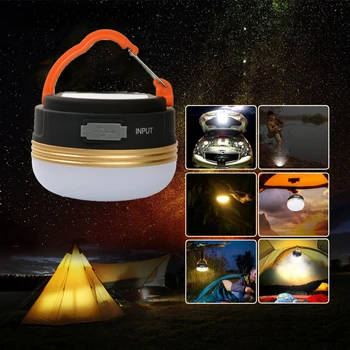 Мини-фонарь для кемпинга USB Перезаряжаемый Портативный фонарик 1800 мАч, Фонари для кемпинга, Подвесная лампа для ночного похода на открытом воздухе