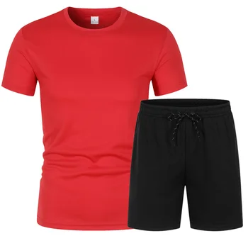 Летний удобный мужской комплект спортивной одежды из двух предметов 2023