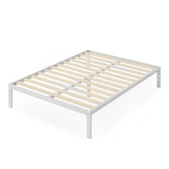 Каркас кровати на платформе Mia 14 ”из белого металла, спальня, стандартный, прочный, белый