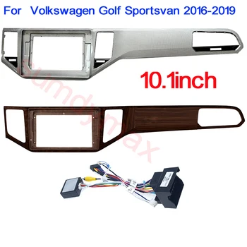 2Din 10,1-дюймовая рамка автомагнитолы для Volkswagen Golf Sportsvan 2016 2017 -2019 Комплект крепления приборной панели, адаптер для установки