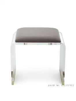 Очень прозрачный акриловый туалетный столик модный современный минималистичный стул индивидуальность креативный легкий роскошный макияж низкий стул